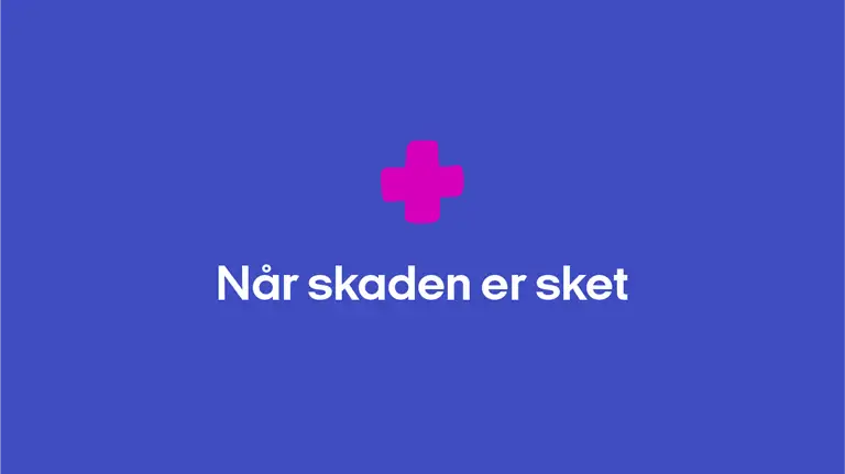 Banner: Når skaden er sket