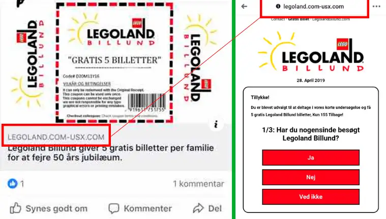 Billede af fupside med Legoland